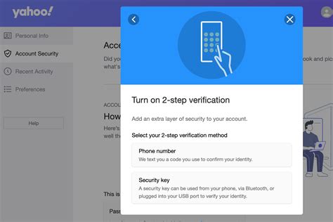 yahoo two factor authentication.